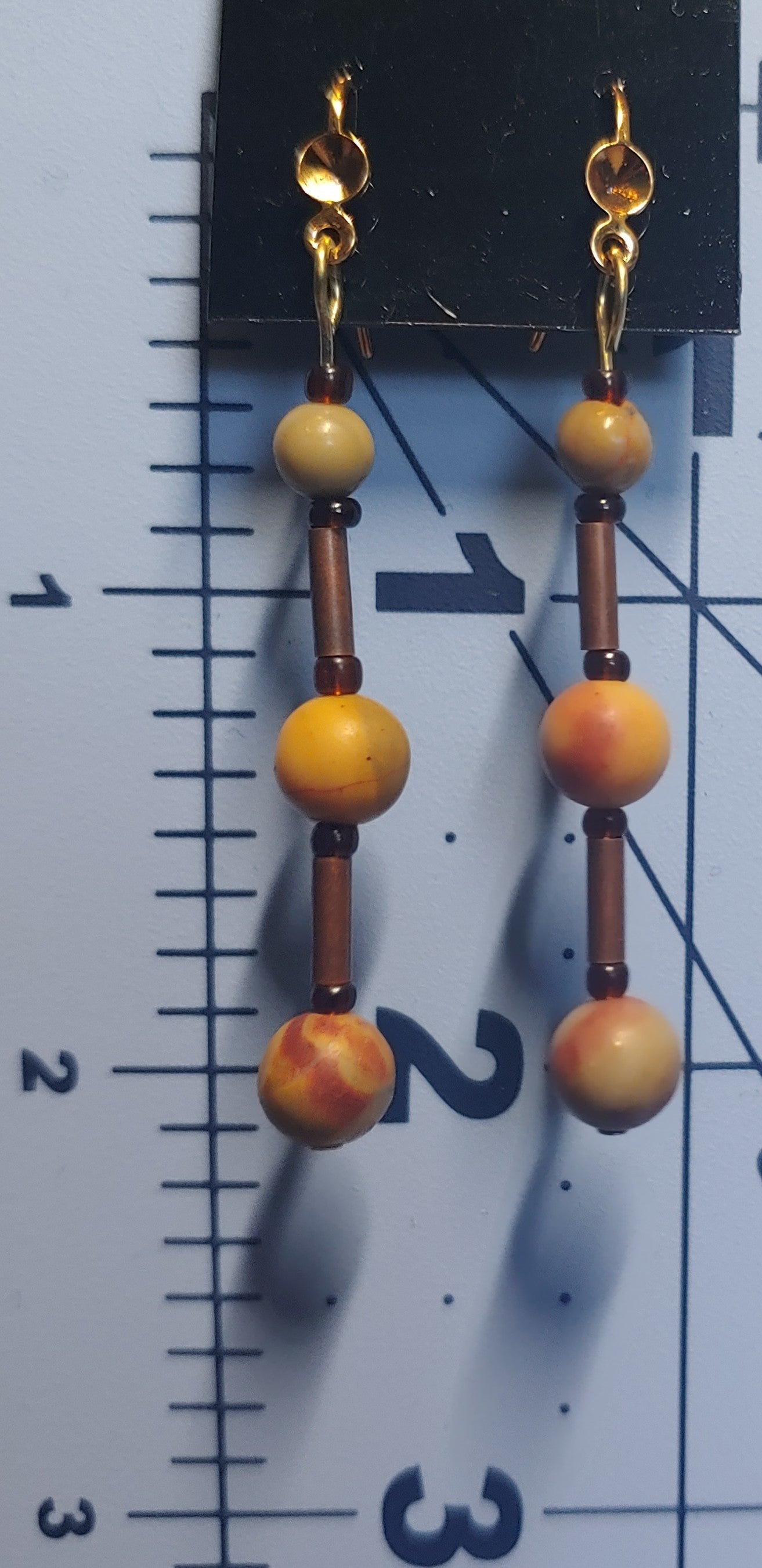 Brown Jasper Drop Earrings 1