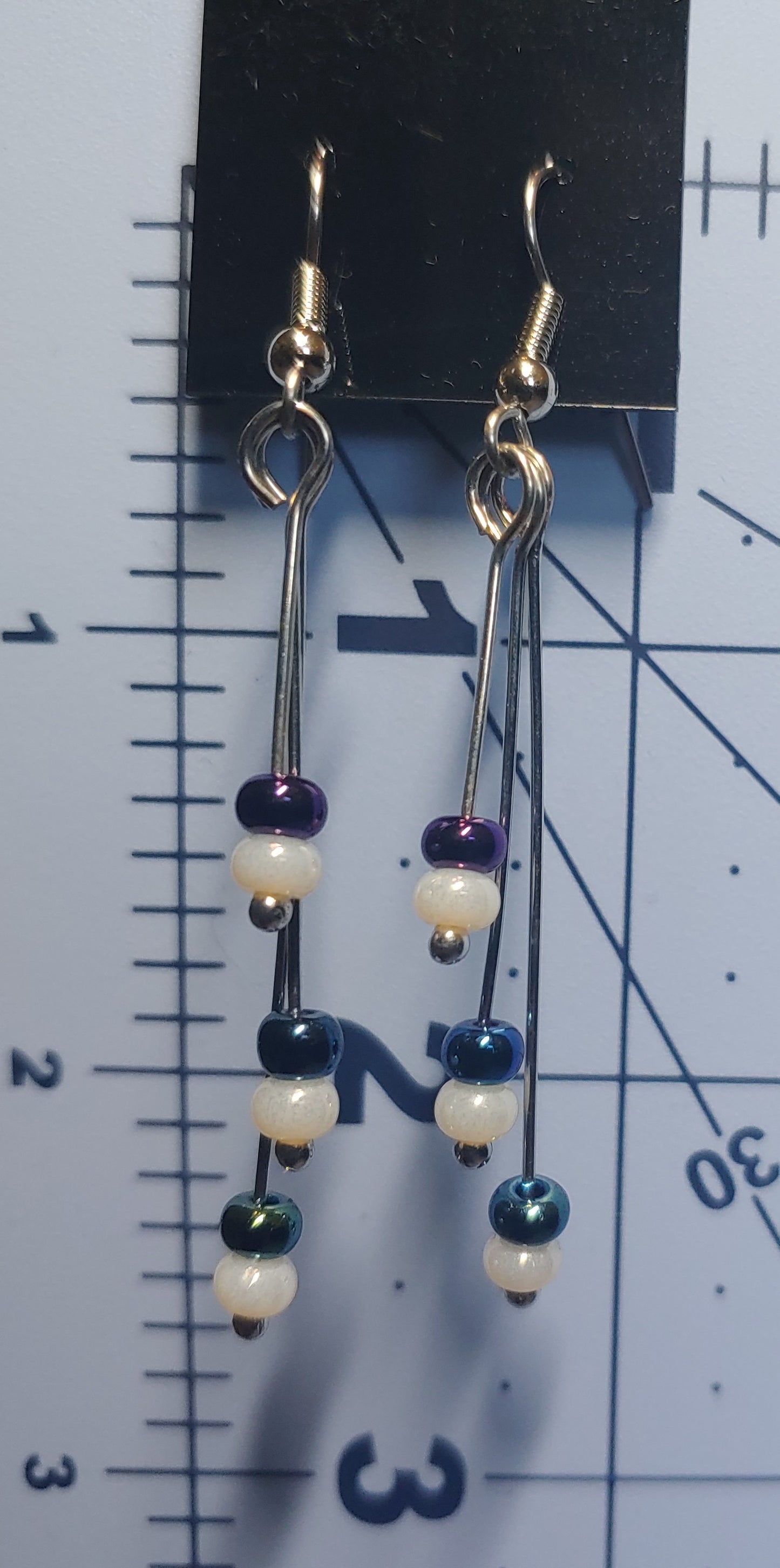 Three Strand Iris Mix Earrings