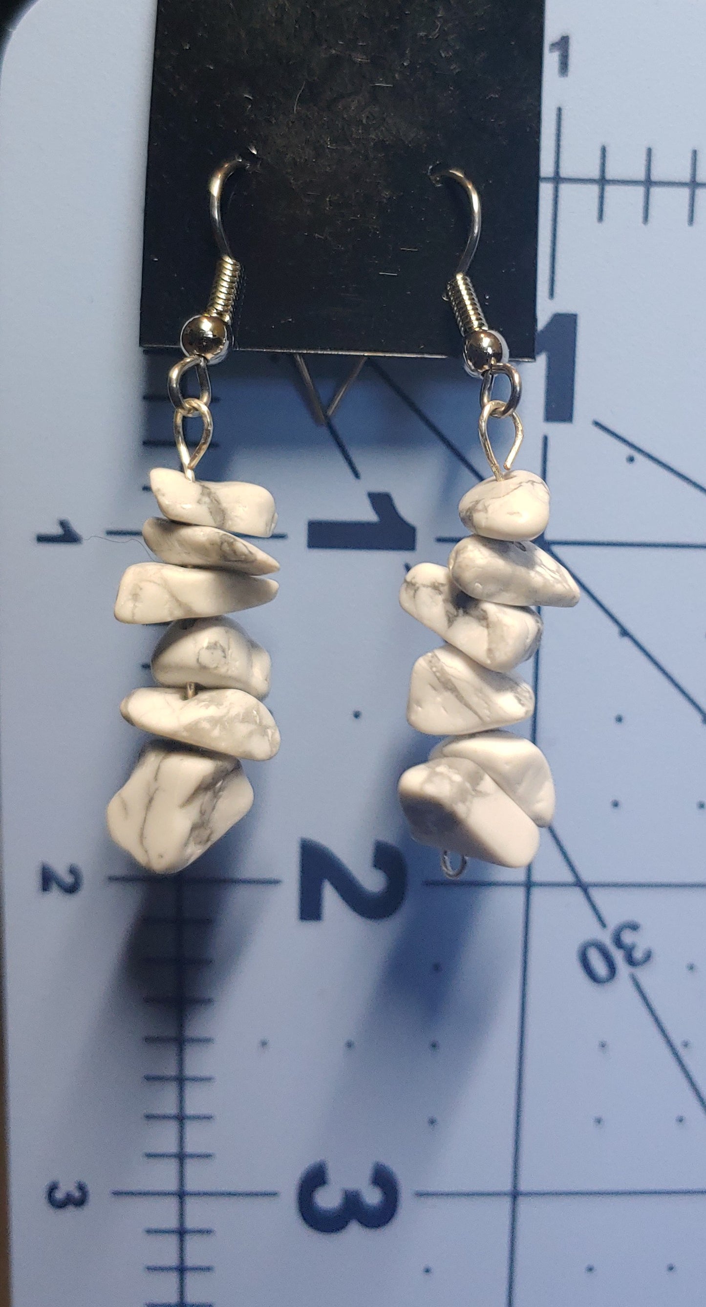 Howlite Chip Earrings