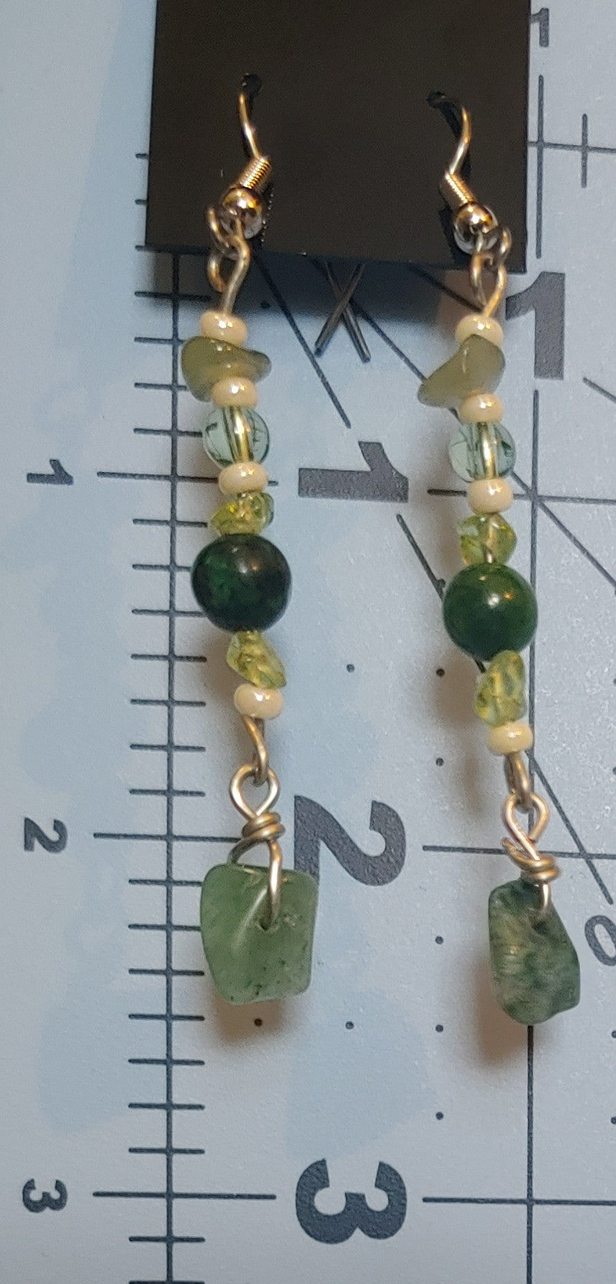 Green Peridot Drop Earrings 1