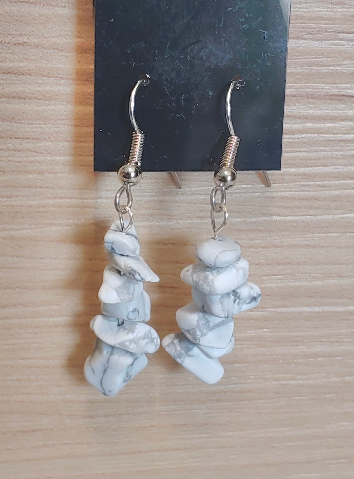 Howlite Chip Earrings