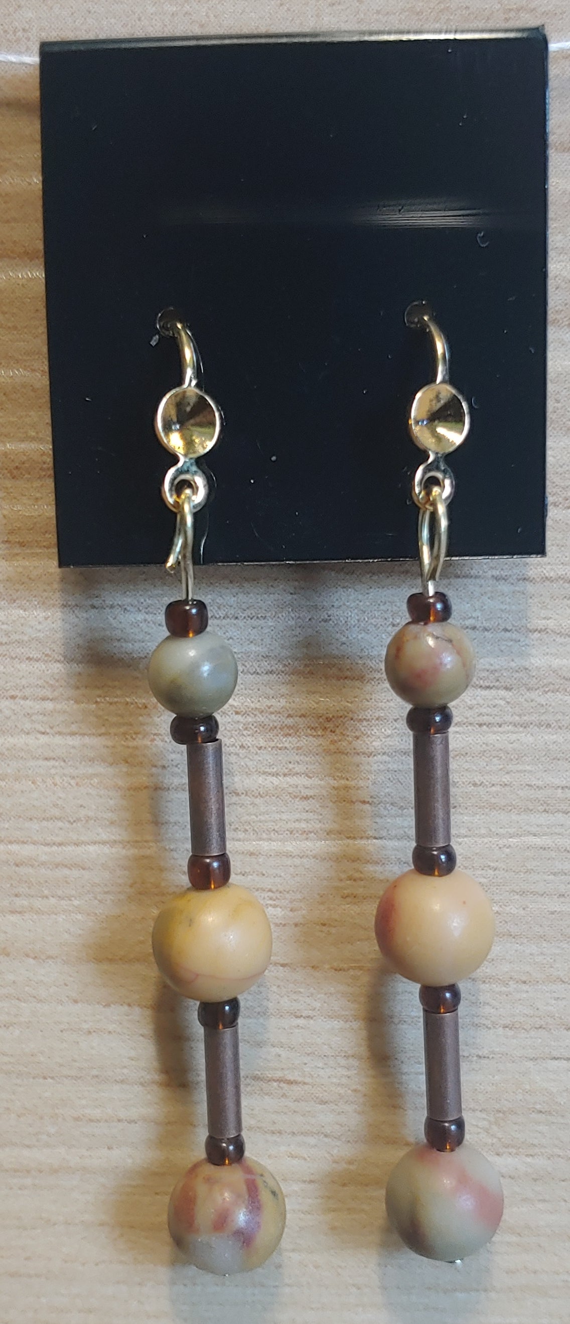 Brown Jasper Drop Earrings 1