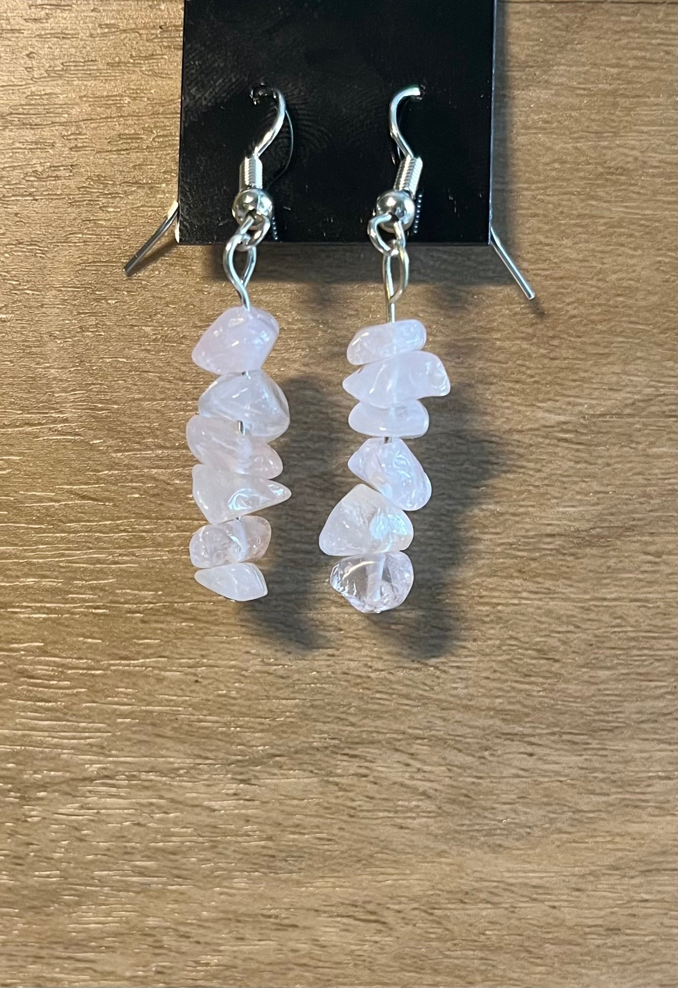 Rose Quartz Chip Earrings