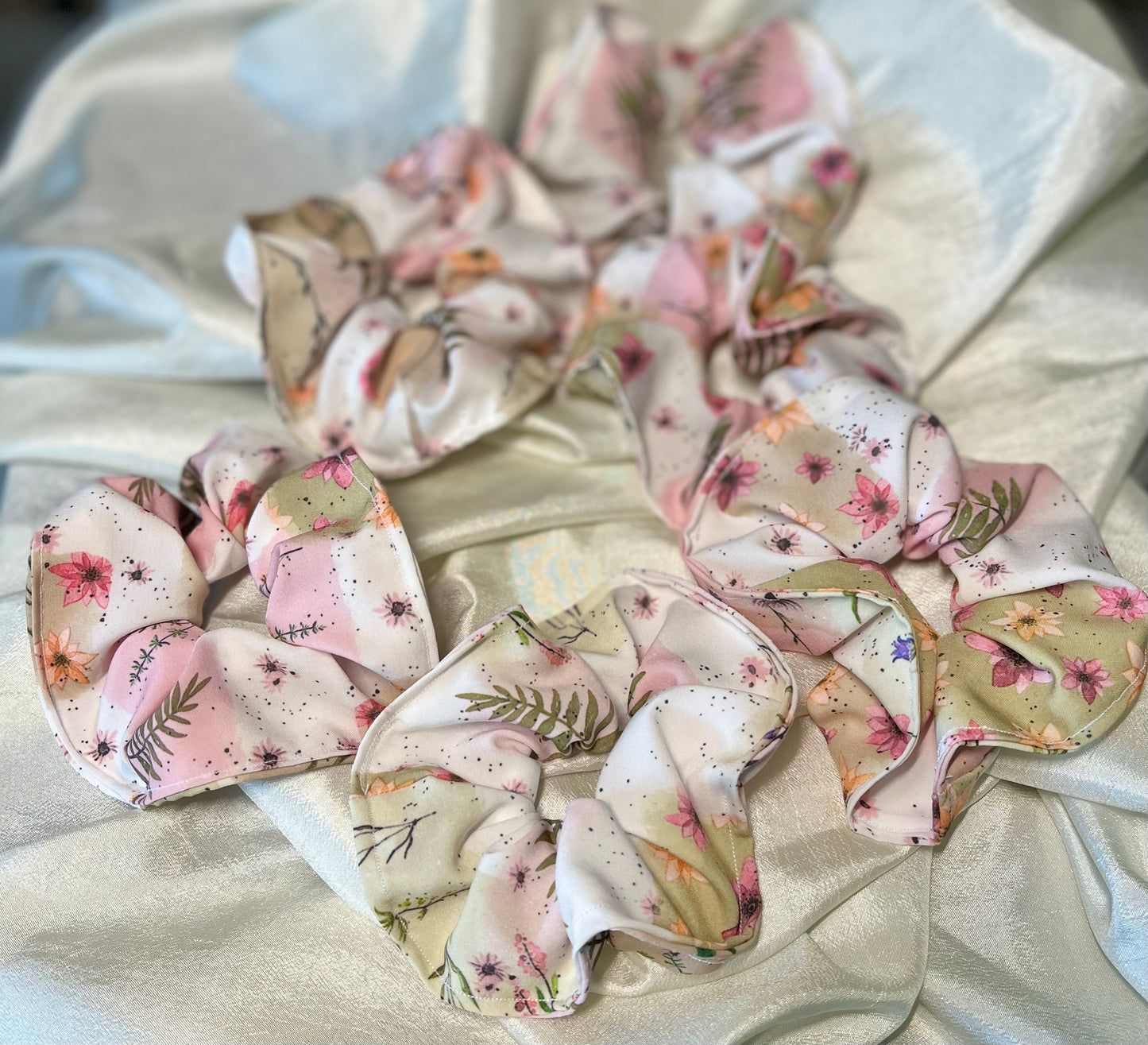 Spring and Summer Floral Scrunchies