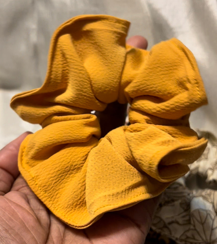 Gold Crepe Scrunchie