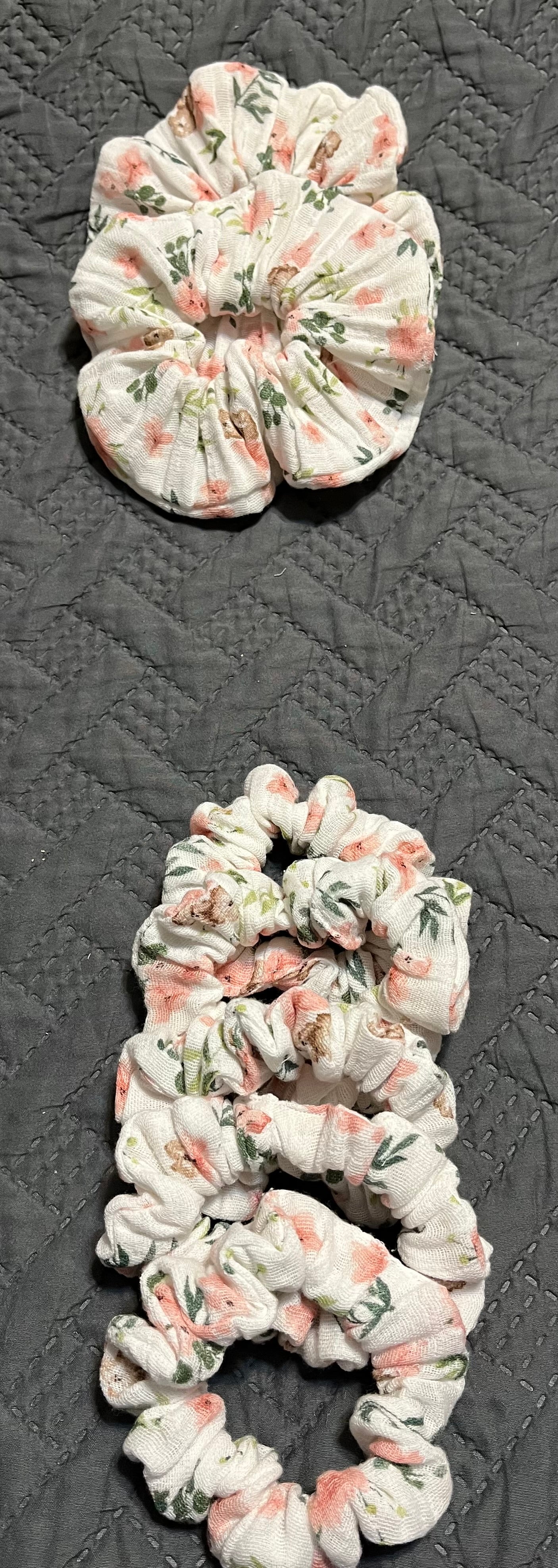 Gauzy Spring and Summer Scrunchies